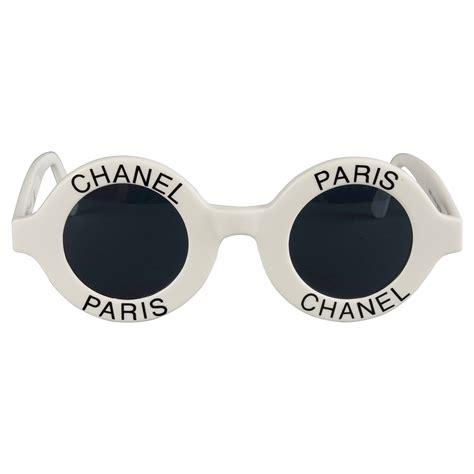 white round vintage chanel paris sunglasses|authentic chanel sunglasses.